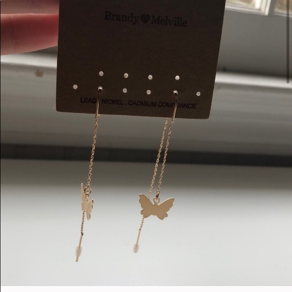 ‼️SOLD‼️NWT Cute Brandy Melville Gold Earrings - Picture 1 of 3